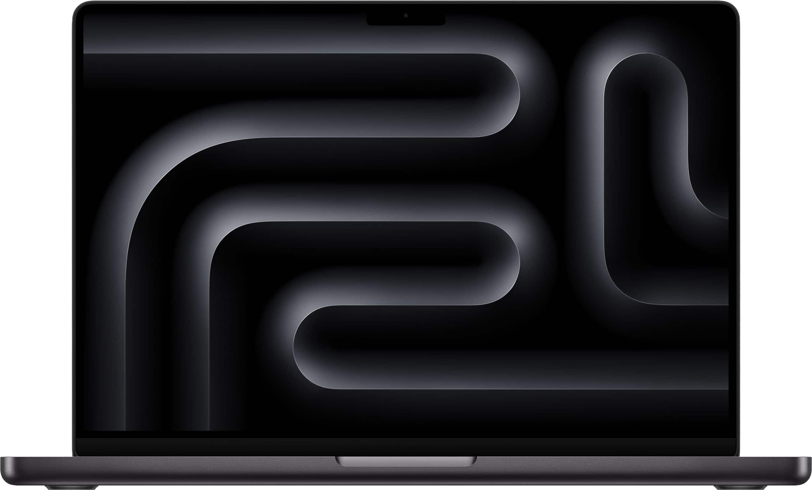 Apple Macbook Pro 14 2026, черный космос, вид спереди