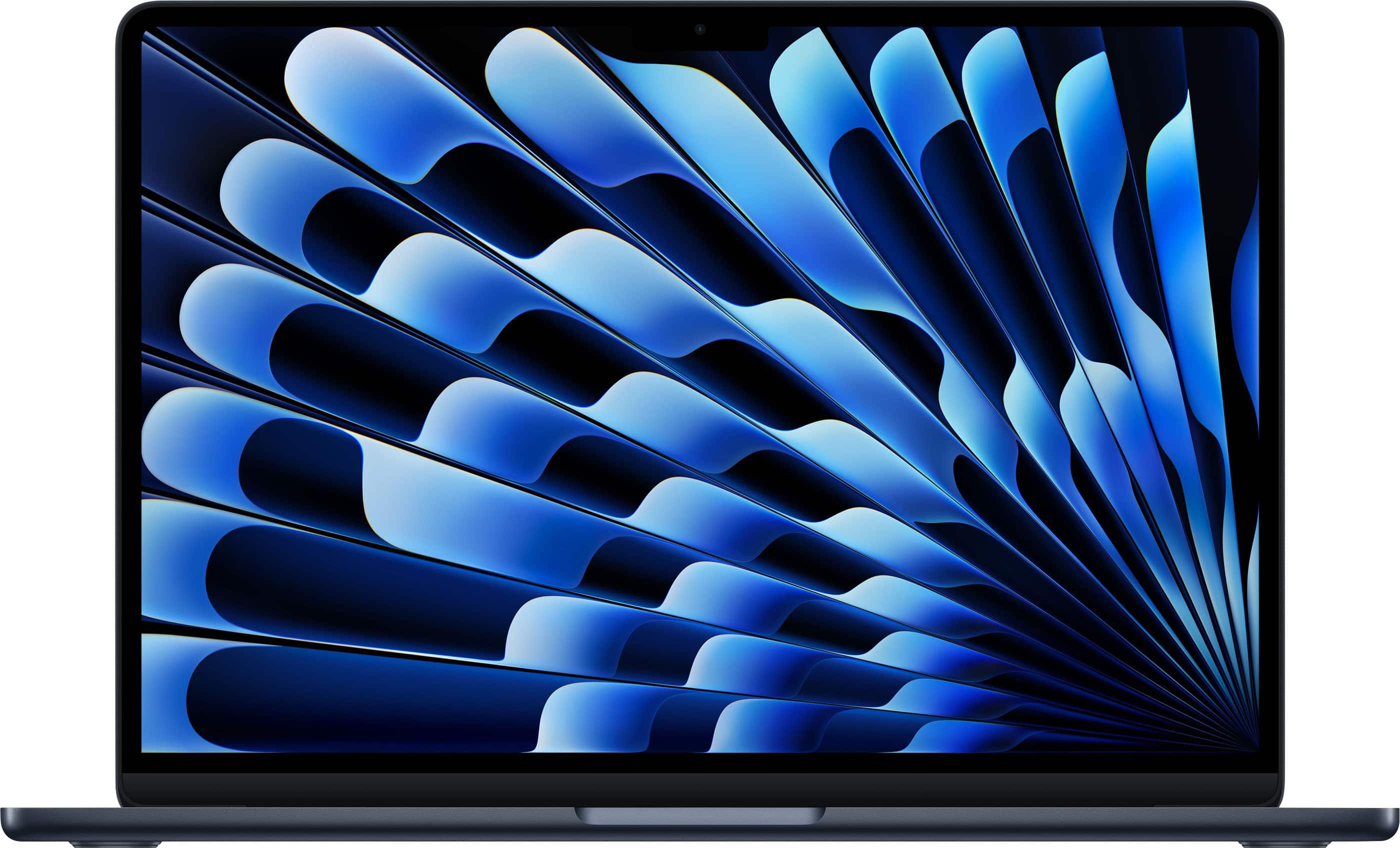 Apple MacBook Air 13 2026, тёмная ночь, вид спереди
